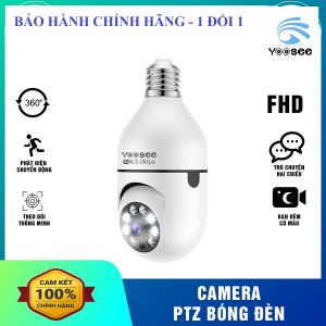 Camera Yoosee PTZ bóng đèn xoay 360 độ - 5.0Mpx FHD1080p hình ảnh chất lượng rõ nét - Ban đêm có màu - Có đèn Led chiếu sáng - báo động chống trộm - Đàm thoại 2 chiều
