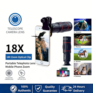 SG（Ready Stock)18x Telescope Lens for Mobile Concert Phone Camera Zoom Lens Telephoto Lens for Mobile Phone Zoom Lens