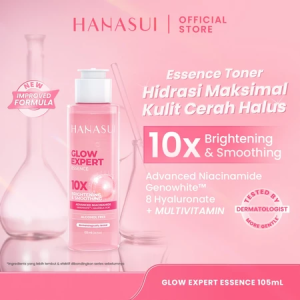 Hanasui Glow Expert Toner Essence NEW Improved Formula - Hidrasi Maksimal Mencerahkan & Menghaluskan - Niacinamide & Genowhite