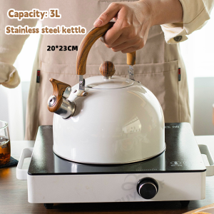 Japanese Style Whistle Boiling Kettle Stainless Steel Water Bottle Large Capacity Induction Cooker