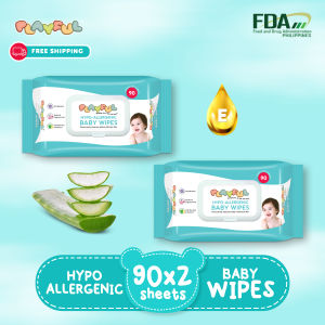 Playful Hypo Allergenic Baby Wipes 90 Sheets Pack of 2