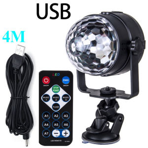 Angelila LED Party Lights RGB Strobe Lights for Parties Sound Activated Disco Ball Lights with Remote RGB 7 Colors Changing Disco DJ Lights for Home Party Room Dance Club Xmas Birthday Wedding Show