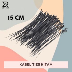 Kabel Ties 15cm Hitam / Kabel Tis / Tali Kabel / Pengikat Plastik / Ka New