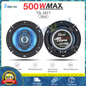 Ziqqucu 500W Car Speaker 2pcs 6 Inch Dual Cone Coaxial Auto Audio Stereo Full Range Frequency Hifi Speakers