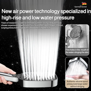 Adjustable eightspeed water volume pressurized waterfall shower Surging waterfall shower experience