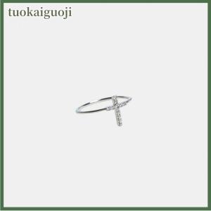 tuokaiguoji Thời Trang Mới Đơn Giản Chữ Thập Mở Nhẫn Cho Phụ Nữ Cô Gái Nhẫn Y2K Phong Cách Đảng Đồ Trang Sức Quà Tặng
