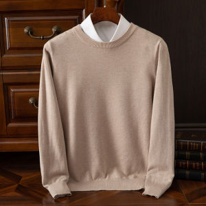 Autumn Winter Mens O-Neck Merino Wool Sweater New Versatile Basic Cashmere Pullover Casual Business Knitwear Sweater2026