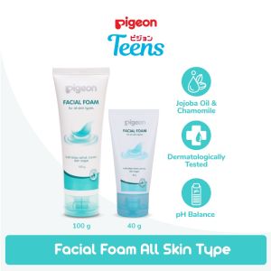 PIGEON TEENS Facial Foam Facial Wash 40 & 100ML | Sabun Cuci Muka Remaja | Pembersih Muka Remaja