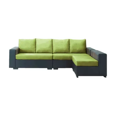 LIVING MALL Camlann Fabric L- Shaped Sofa Set With Chaise In 6 Colours