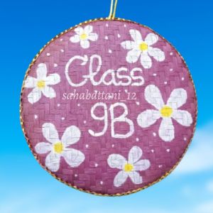 Tampah lukis hias dekorasi / tampah tambir lukis prakarya sekolah