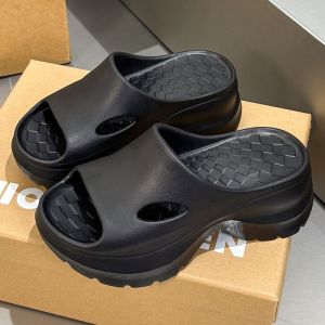 [Free Shipping] 2026 Petite Hollow EVA Height-Increasing 7.5Cm Thick-Soled High-Heel Wedge Beach Platform Sandals For Women
