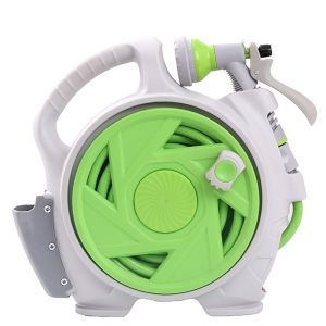 STVML 15 เมตร สายยางฉีดน้ำแรงดันสูง แบบยืดหดได้ พร้อมชั้นเก็บของ ชุดรดน้ำสวน แบบพกพา 7-ใน-1 สายยางน้ำแบบพกพา ล้างรถ