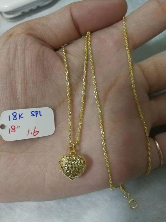 18k saudi gold necklace with pendant | Lazada PH