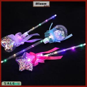 Follow Get New[Bloom Z] 1PC Kids Colorful Glowing Sticks Flashing Heart Star Butterfly Girls Princess Fairy Wands Role Play Show Cosplay Party Favor
