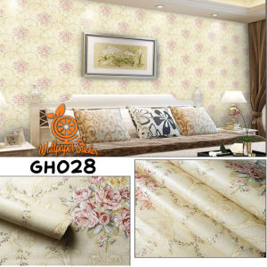 OMG !! Wallpaper Stiker Dinding Motif Dan Karakter Premium Quality Size 45CM x 8Meter Folkadot Hitam / GH028 / GH028-1