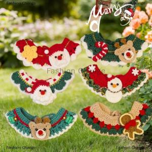 [COD] Fashion Change Christmas Pet Cat Dog Scarf Clothing Collar Christmas Cute Cartoon Reindeer Snowman Cats Clothing Costume Pet Accessories