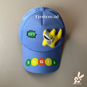 Topi Baseball Anak Laki-Laki & Perempuan Motif 3 Dimensi SHARK Untuk Usia 2 Th Sampai 11 Tahun