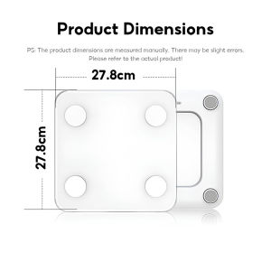 MeeGoo Smart Body Fat Scale  BMI Weighing Scale Health Indicators Bluetooth APP Records LED Display Digital Weight Measuring Balance with Android Or IOS