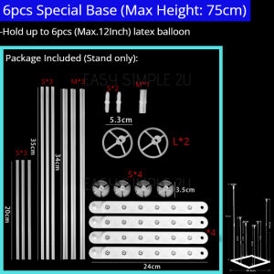 Transparent White Color Heart Connector Floor Balloon Display Column Post Stand Holder Arch Kit Balloon Stick Party Deco