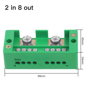 MOKETA 2-IN4/6/8/12-OUT Terminal Wiring Connector Single-phase Terminal Block Box FJ6 JHD Junction Box
