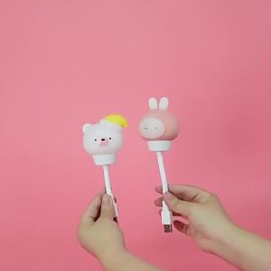 LED Night Light LED Cute Cartoon Bear Rabbit Modeling USB Night Lamp For Children Room Decoration