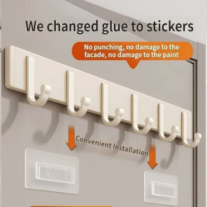【Super low price】Adhesive Wall Mounted Wall Door Mounted Clothes Hook Adhesive Strong Load-Bearing No Punching Bathroom Clothes Hanger
