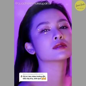 Đá đính mặt nhiều mẫu có sẵn keo dán đá dán makeup đá đính tóc hóa trang nhiều size 132 viên