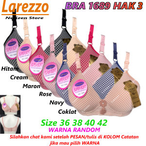 Larezzo - BH / Bra Wanita Cewek Dewasa FEMA 1689 Kotak Cup B Busa Sedang Tanpa Kawat Kaitan 3 Size 36 - 42