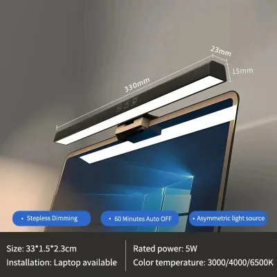 SG（Ready Stock)LED Desk Lamp Monitor Light Bar PC Computer Dimmable Screen Light 33cm 50cm Office Study Reading Hanging Table Lamp USB
