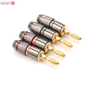 🚚【Local Express Delivery】🚚 4pcs Plated BFA 4mm Banana Plug Male Speaker Connector Adapter