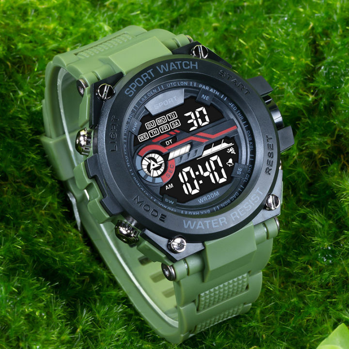 POSHI New Listing Original Men Watch Water proof original G-Shock Dual Time  Display Sports Watch LED Electronic Multifunction Outdoor Military Watch