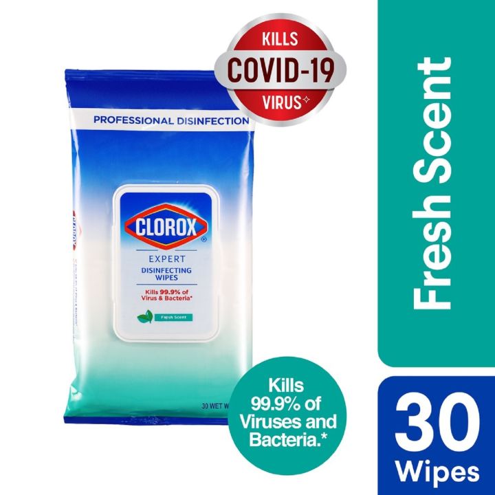 CLOROX Expert Disinfecting Wipes Fresh Scent (30 wet wipes)