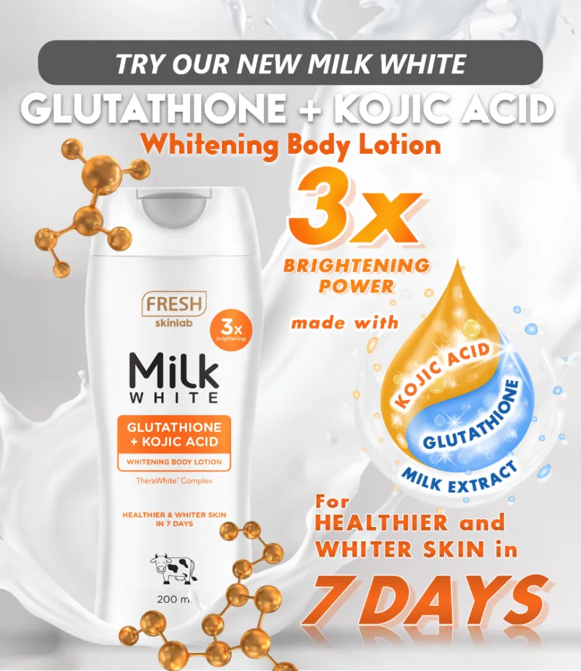 Fresh Skinlab Milk White Glutathione Body Lotion (480ml) All Skin Types  Whitening Lotion 480Ml Dermacare Body Lotion - Lazada | Lazada PH