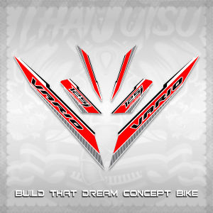 CLICK 125 V3 VARIO FOR WHITE DECALS (2024 SV 12-A1 STYLE) STICKER DECALS By THAIJUTSU