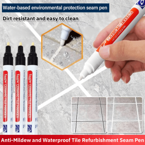 Anti-Mildew and Waterproof Tile Refurbishment Seam Pen Tile Grout Marker Pen Seam Decontamination Color Change Repair Tool 防霉防水瓷砖翻新美缝笔