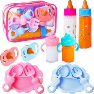 Baby Doll Feeding Accessory Set Magic Milk Bottle Pretend Play Role Play Toy Set Tahan Lama Rumah Tangga