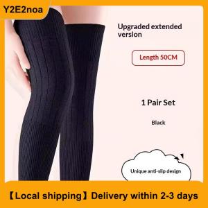 【Local shipping】 1 Pair Thick Warm Wool Kneepad Leg Guard Cashmere Knee Protector Windproof Coldproof Leg Warmers Women Men KneeCap Leg Sleeves