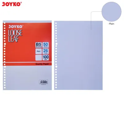 Joyko Kertas Binder Loose Leaf Polos B5 50 Sheet 100Gsm Plain 26 Holes