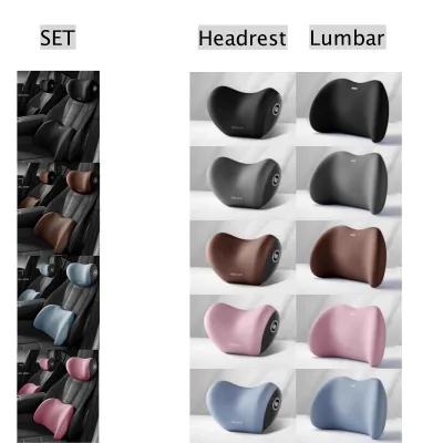 NEW Car Headrest and Lumbar Support Pillow / Neck pillow Waist pillow / with Memory Foam automatically rebounds / Car pillow 汽车头枕 腰枕