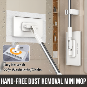 Large Size Disposable Face Towel Special Use Mop Clamp Automatic One Drag Clean Lazy Person Mop Holder Home Use Tool