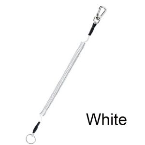 NOBLELYN Top Secure Lock Tackle Plastic Retractable Tether Spring Elastic Rope Portable Fishing Lanyards Security Gear Tool Anti-lost Phone Keychain