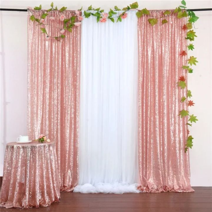 2 Panels Sequin Wedding Arch Draping Fabric, 62*243Cm Glitter ...