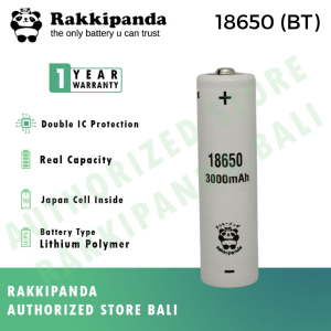 Batre HP RakkIpanda 18650 Button Top Authentic 3000mAh  Bergaransi