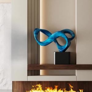 FFBH Modern Abstract Ornament Sculptures Interior Opulent Home Statues Mobius Strip Model Resort Villa Lobby Decoration Crafts K7M2P