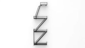 Decorative Floating Ladder Shelf Wall Mounted Storage 3/4 layer Creative Srs Thicken Metal Rack
