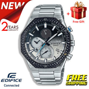 (2-year official warranty) Jam Tangan Lelaki Casio_Edifice EQB-1100 Chronograph Mens Business Fashion Watch 100m Waterproof Shockproof Waterproof Fully Automatic Calendar Stainless Steel Mens Quartz Watch EQB-1100AT-2A