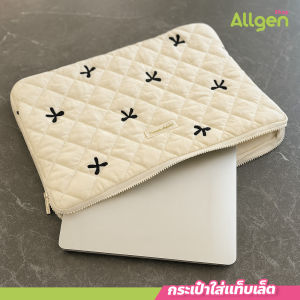 กระเป๋าใส่แท็บเล็ต 11/13/15 นิ้ว ปักลายโบว์ ซองกันกระแทก สไตล์เกาหลี น่ารัก