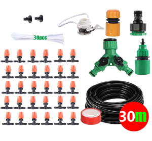 🔥100%พ่อค้าของแท้+COD🔥 Garden Spray ชลประทานน้ำหยดชุด 11-31M ฟาร์มพืชชุดรดน้ำ Garden Spray Cooling ระบบชลประทานการปรับปรุงพันธุ์พร้อมท่อปรับหัวฉีด 1/4 นิ้วท่อความชื้นทำสวนระบบระบายความร้อนน้ำหยดอัตโนมัติ ชุดระบบชลประทานอัตโนมัติ