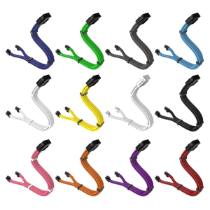 Color CPU 8pin to 4+4pin Detachable Male Extension Cable 11.8inch for Motherboards Power Supplies Cpu 8Pins Cord