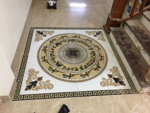 Thảm gạch sàn chiếu sàn 3d